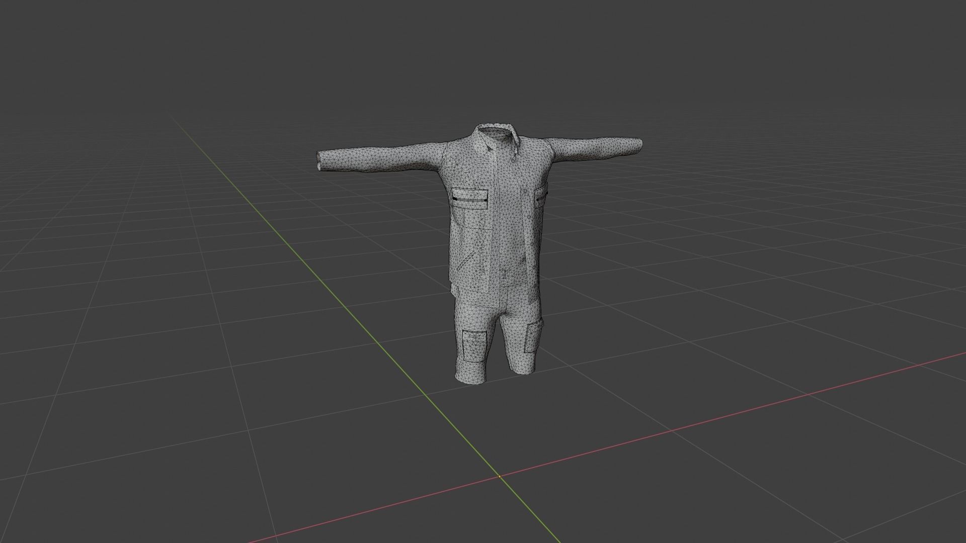 Man Clothing Low-poly 3D model_6
