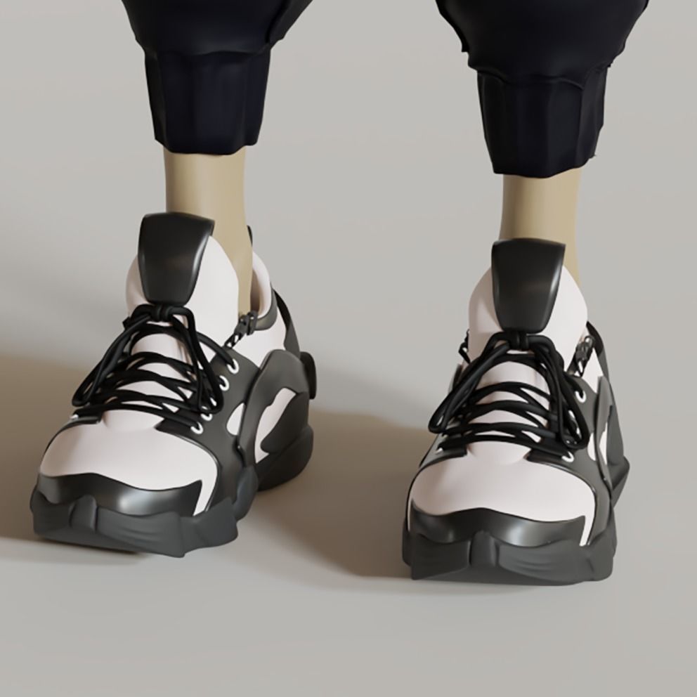 Techwear Jacket Hoodie cut Sleeve Low-poly 3D model_3