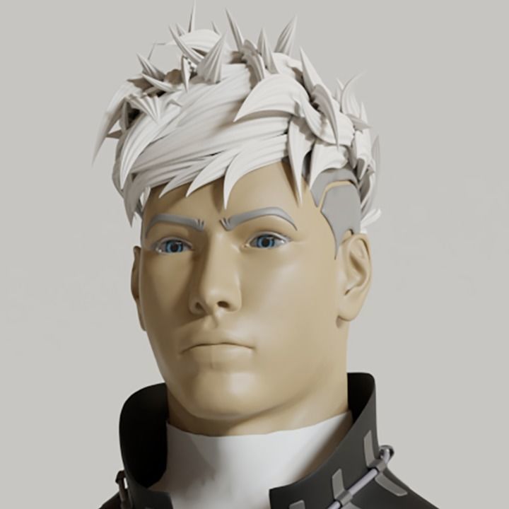 Techwear Jacket Hoodie cut Sleeve Low-poly 3D model_1