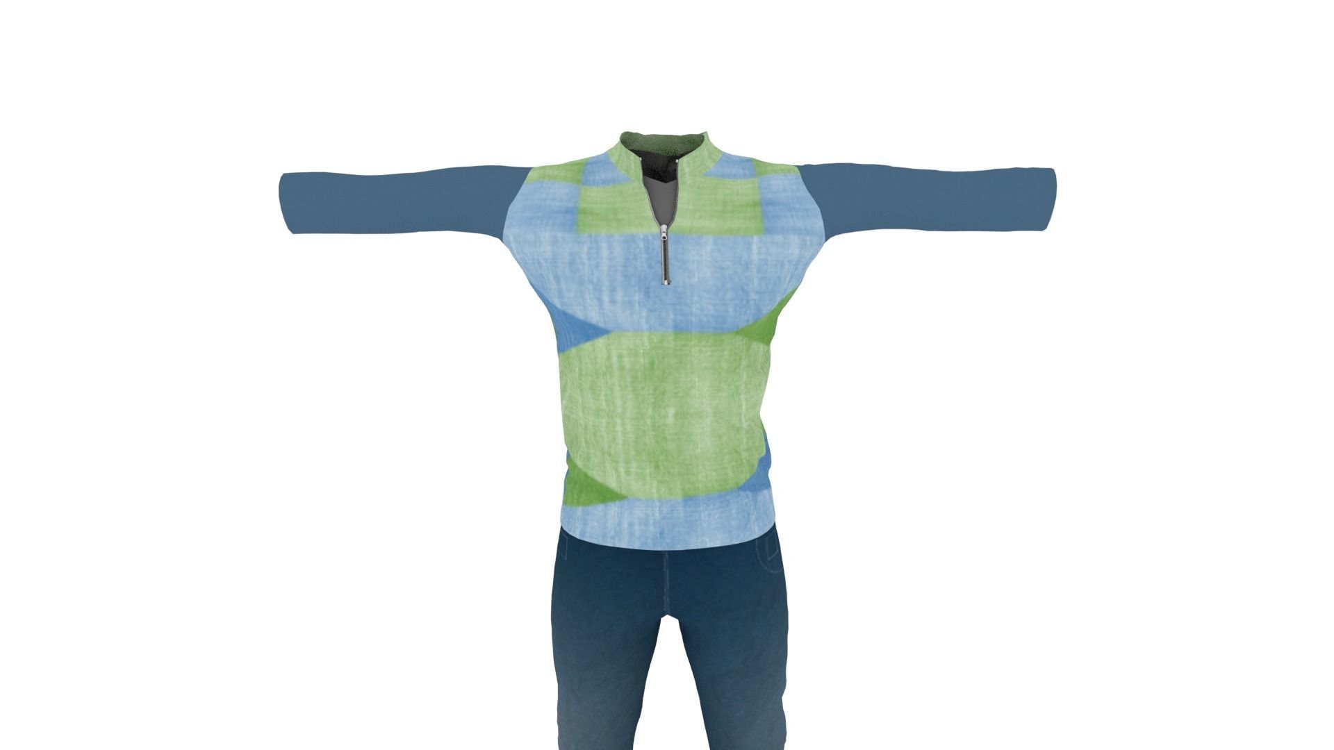 Man Clothing Low-poly 3D model_5