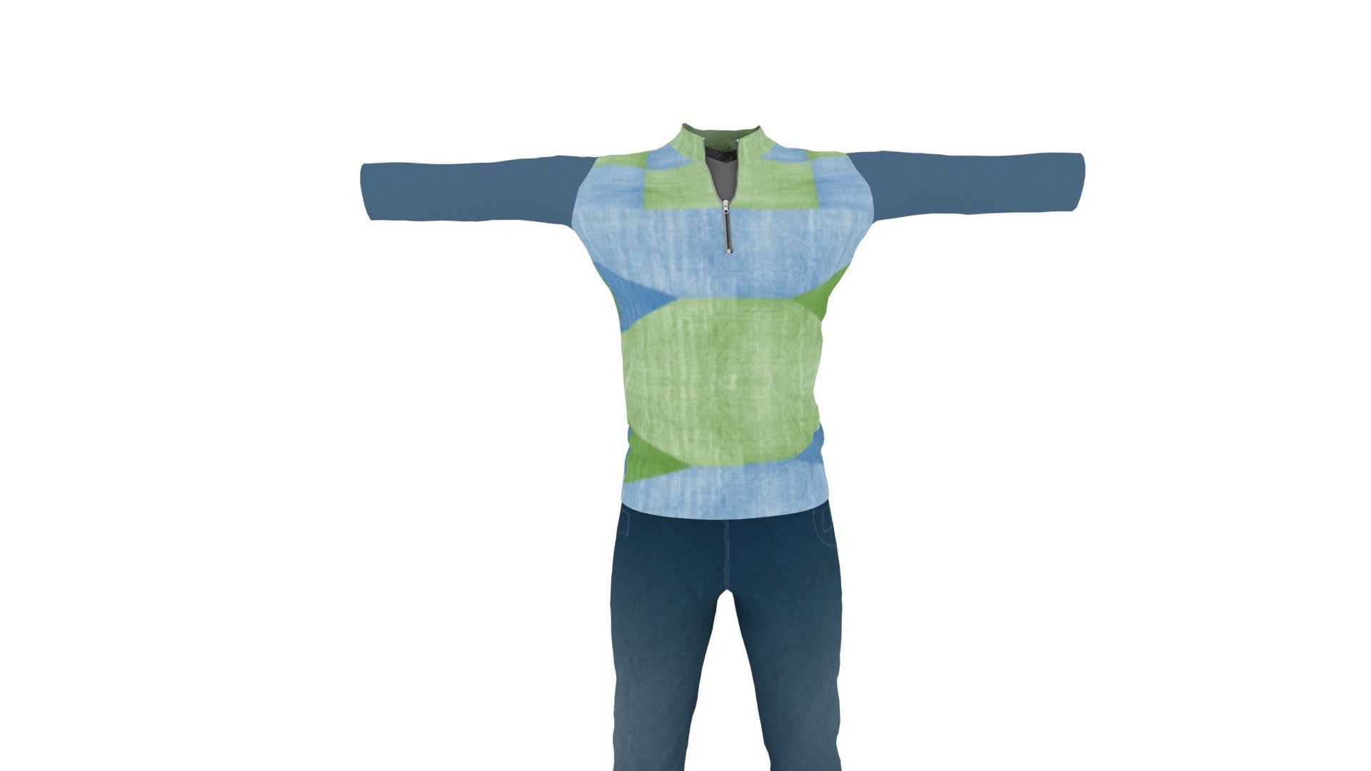 Man Clothing Low-poly 3D model_2