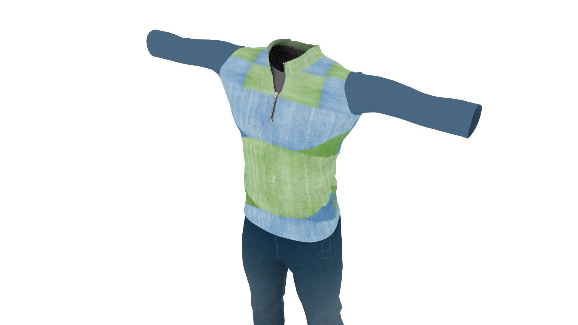 Man Clothing Low-poly 3D model_3