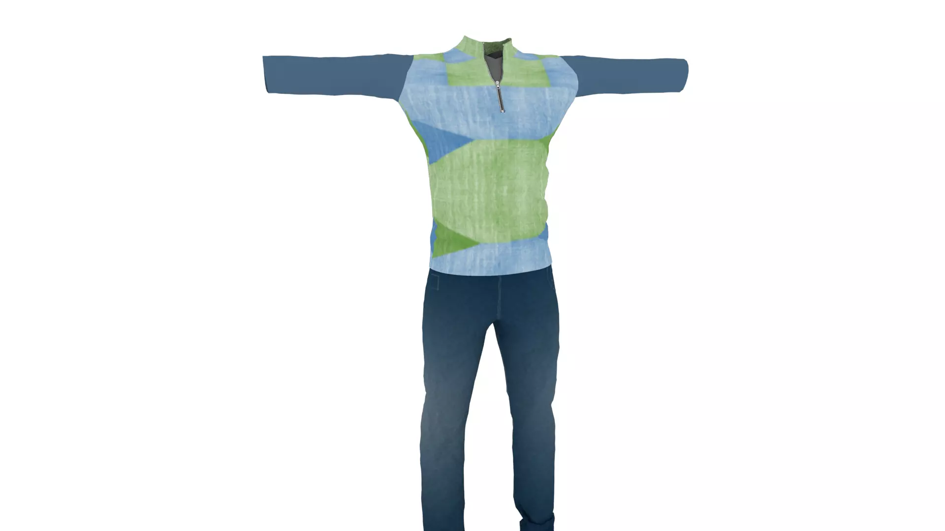 Man Clothing Low-poly 3D model_0