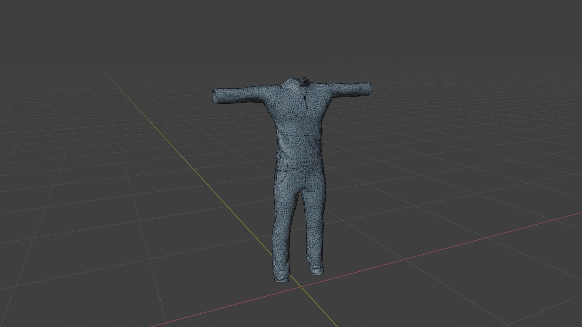 Man Clothing Low-poly 3D model_6