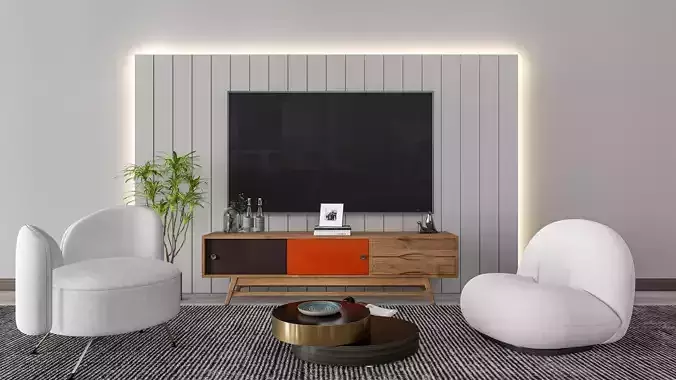 TV Wall 33 3D model
