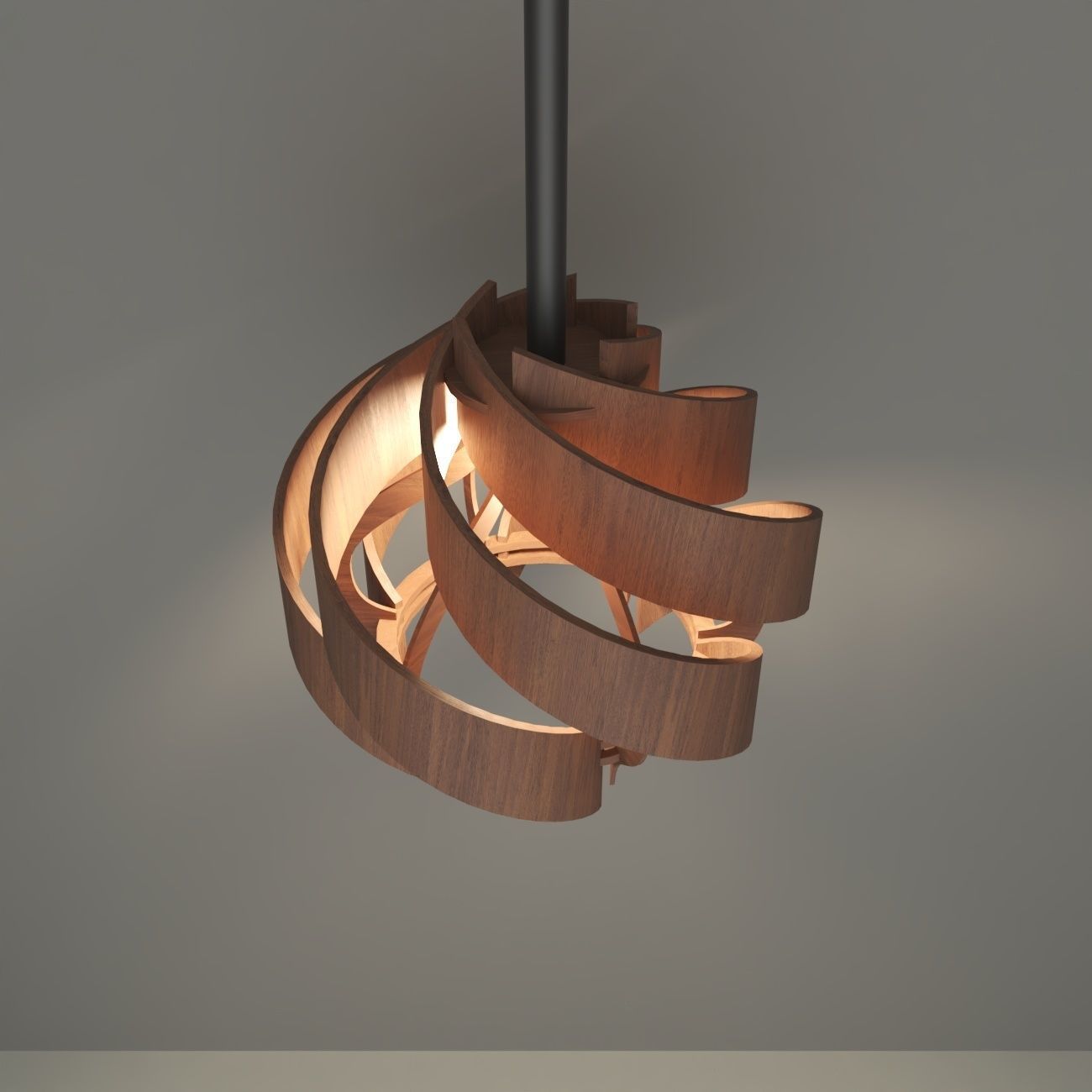 Wooden Lamp Shade 3D model_6