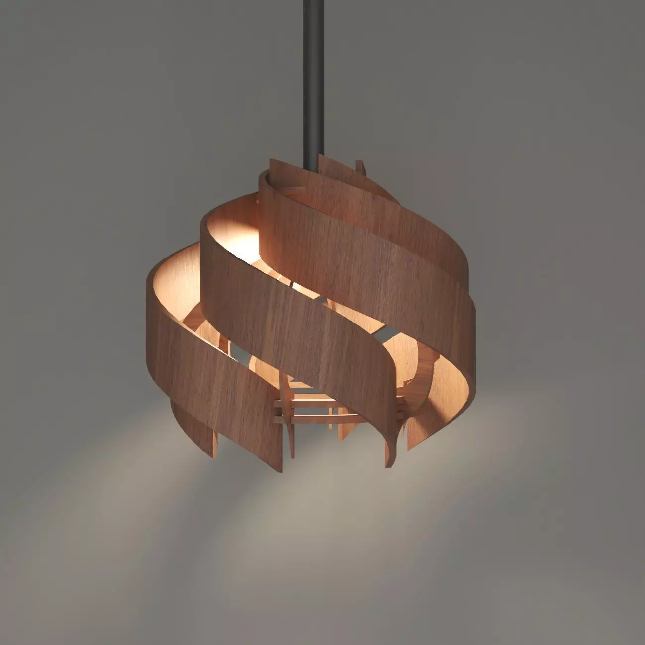Wooden Lamp Shade 3D model_0