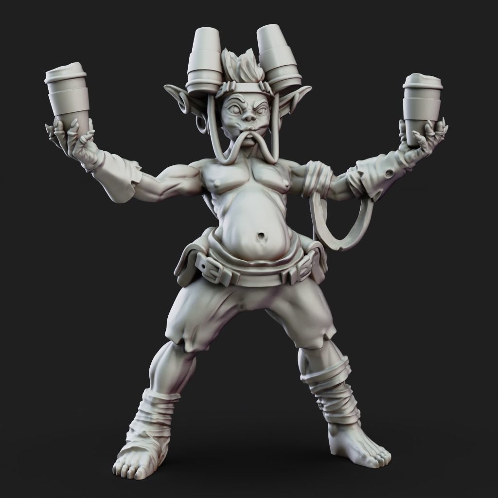 Potion Taster - 3D Printable TTRPG - PRESUPPORTED - 32mm Scale 3D print model_4