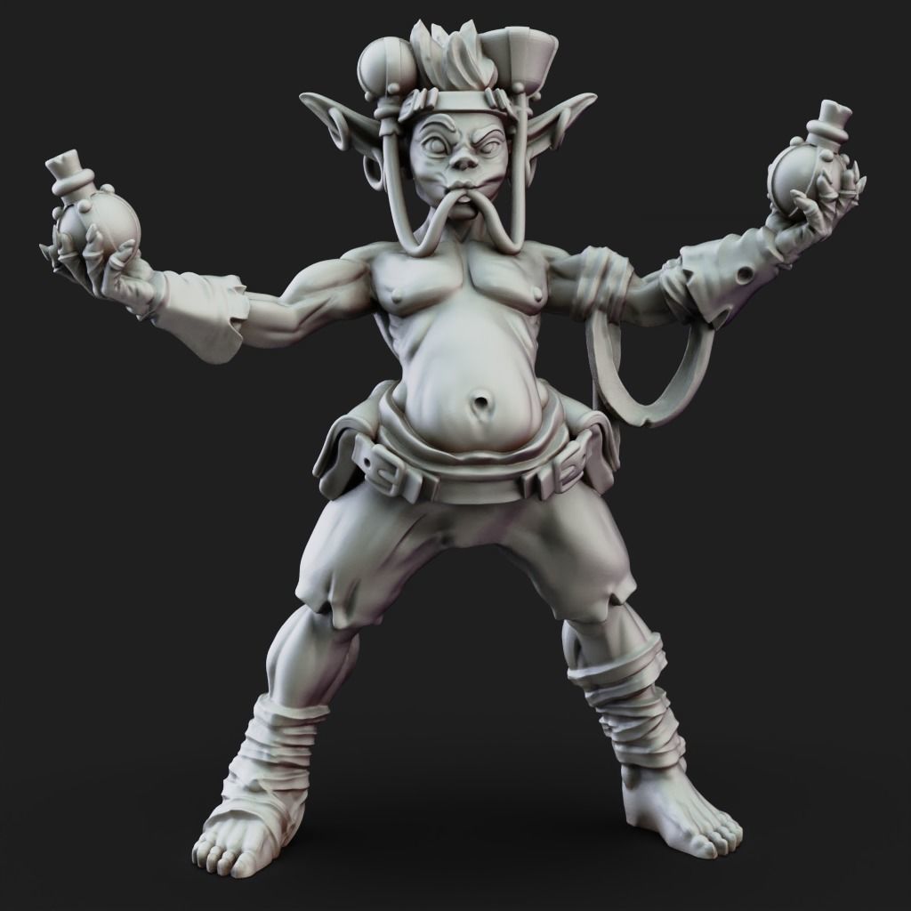 Potion Taster - 3D Printable TTRPG - PRESUPPORTED - 32mm Scale 3D print model_3