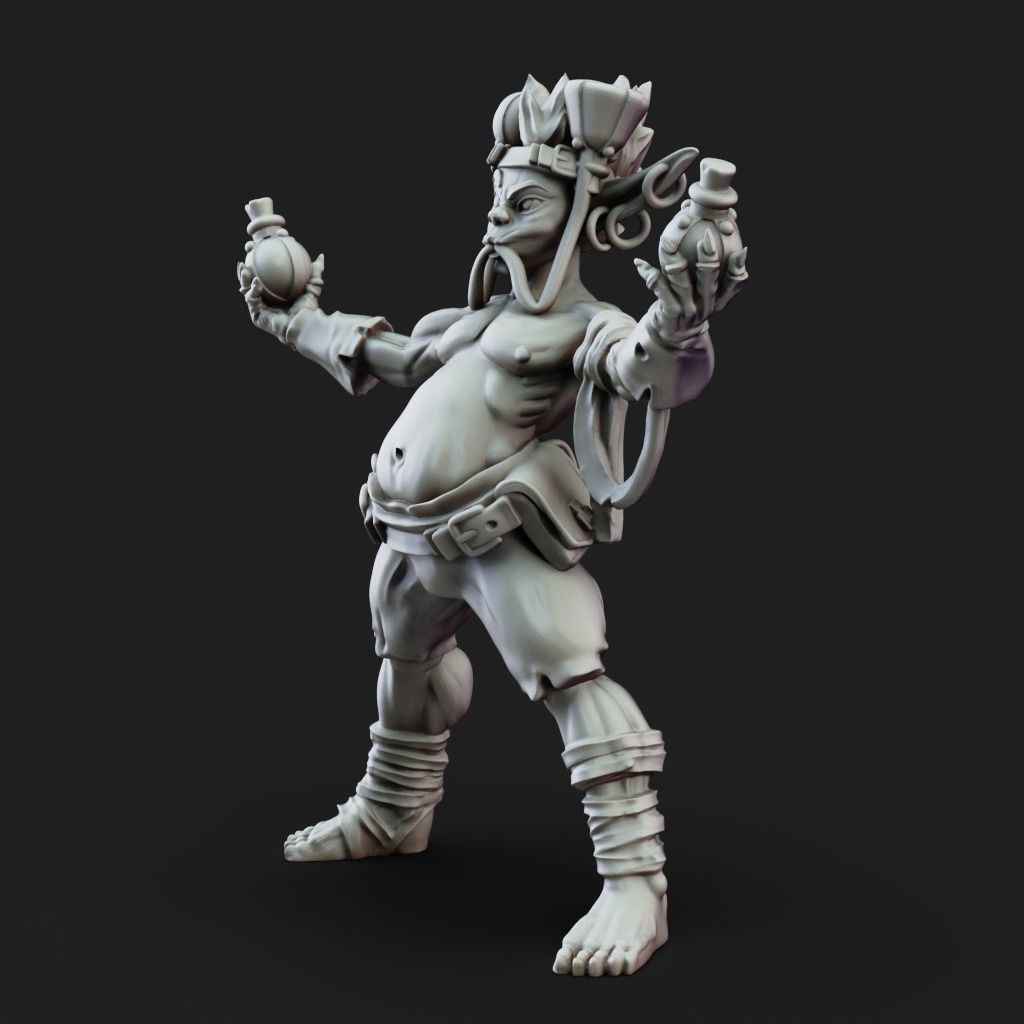 Potion Taster - 3D Printable TTRPG - PRESUPPORTED - 32mm Scale 3D print model_6