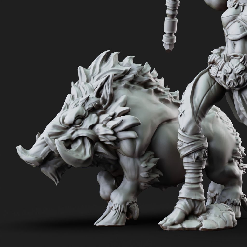 Orc Warrior - 3D Printable TTRPG - PRESUPPORTED - 32mm Scale 3D print model_2