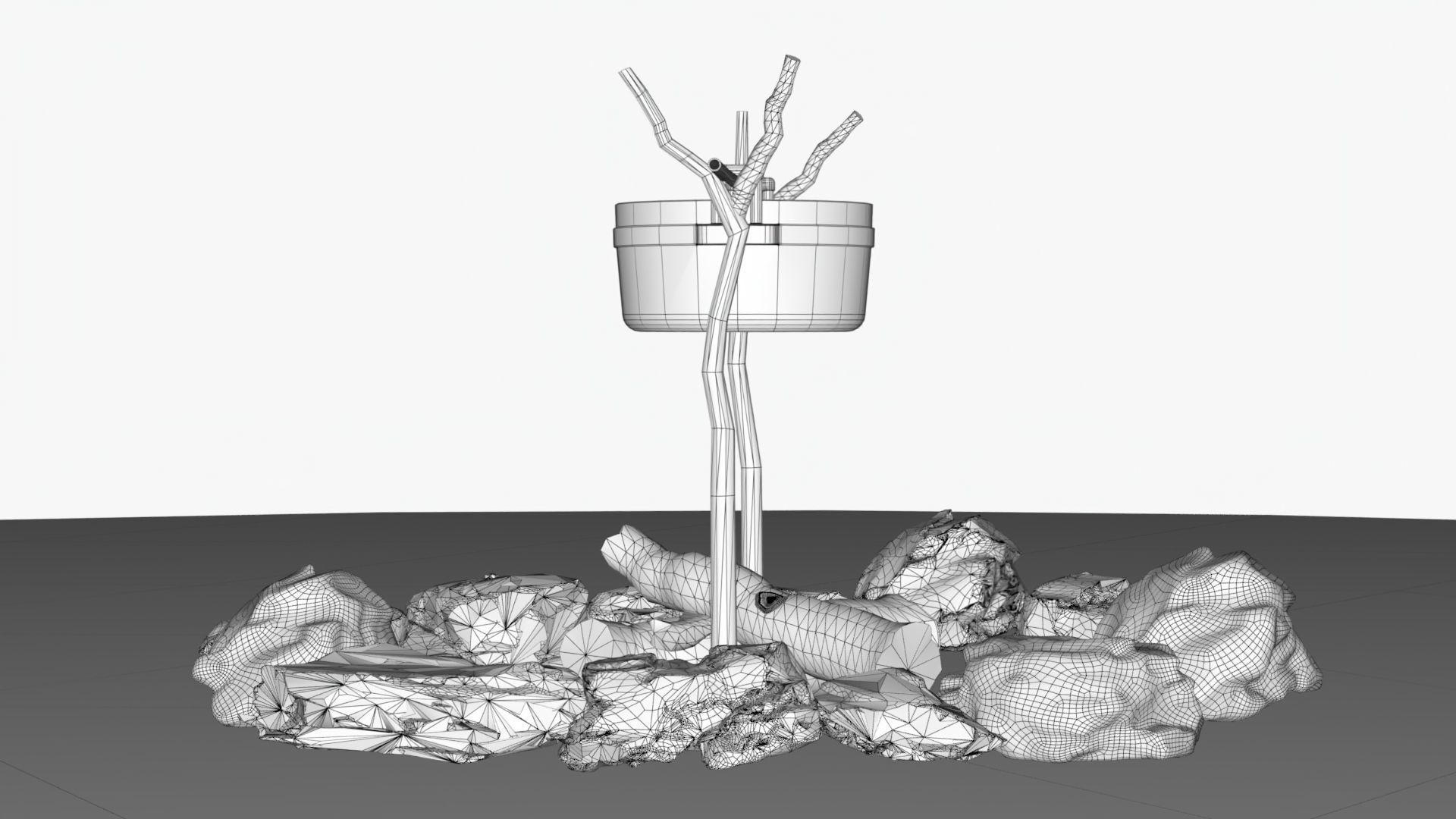 Realistic Campfire  Low-poly 3D model_11