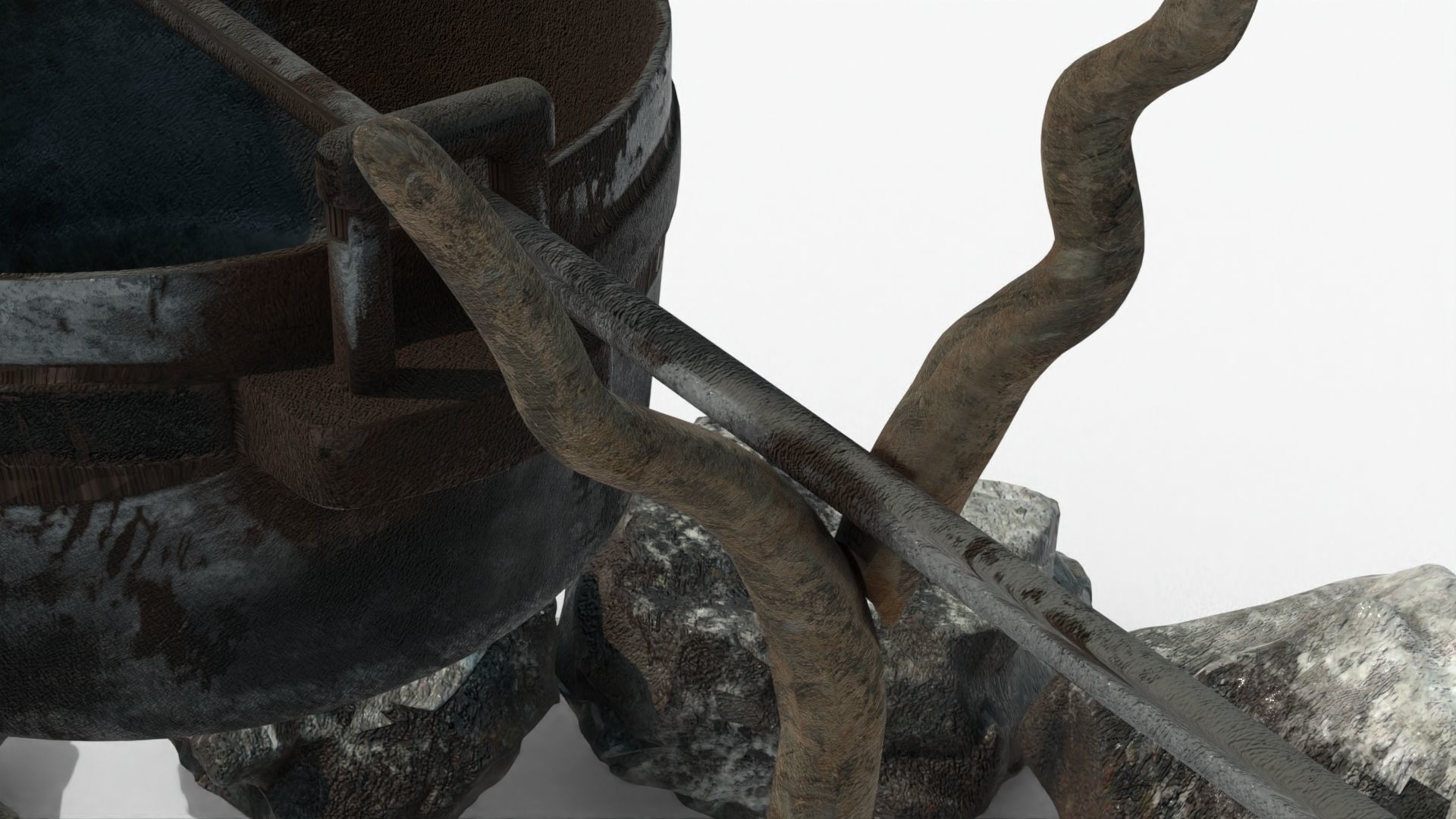 Realistic Campfire  Low-poly 3D model_7