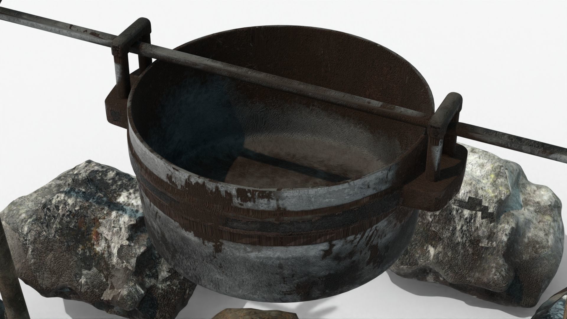 Realistic Campfire  Low-poly 3D model_6