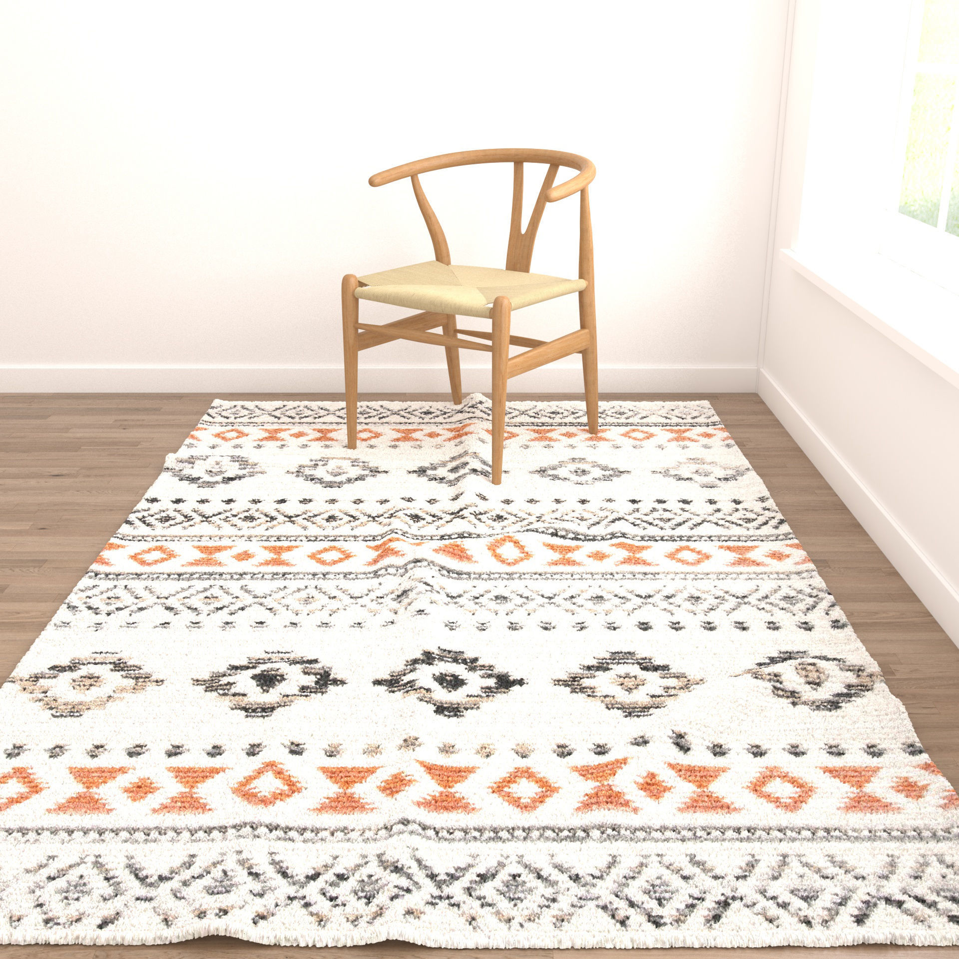 Rugs No 909 Low-poly 3D model_4