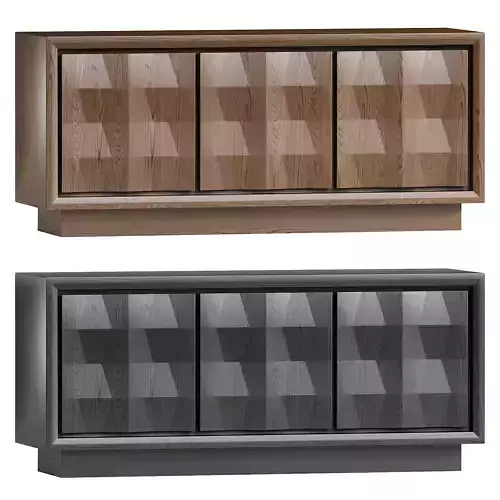 Carved Pattern Media Console 3D model
