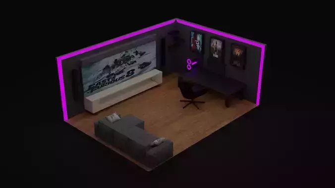 gaming room 3D model