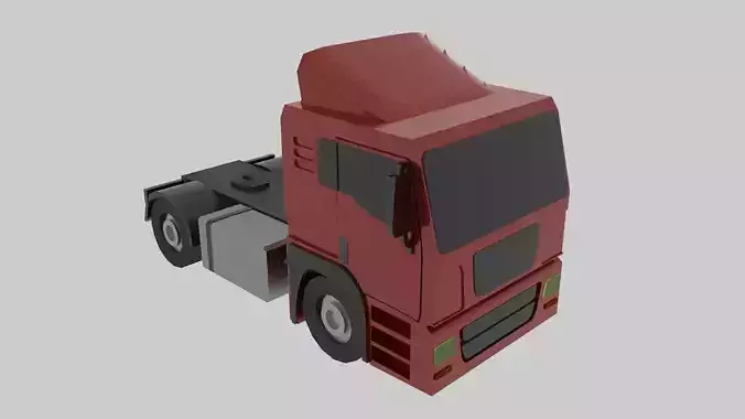 Semi Truck Low Poly