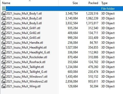 2021 Isuzu MuX 3D print model_8
