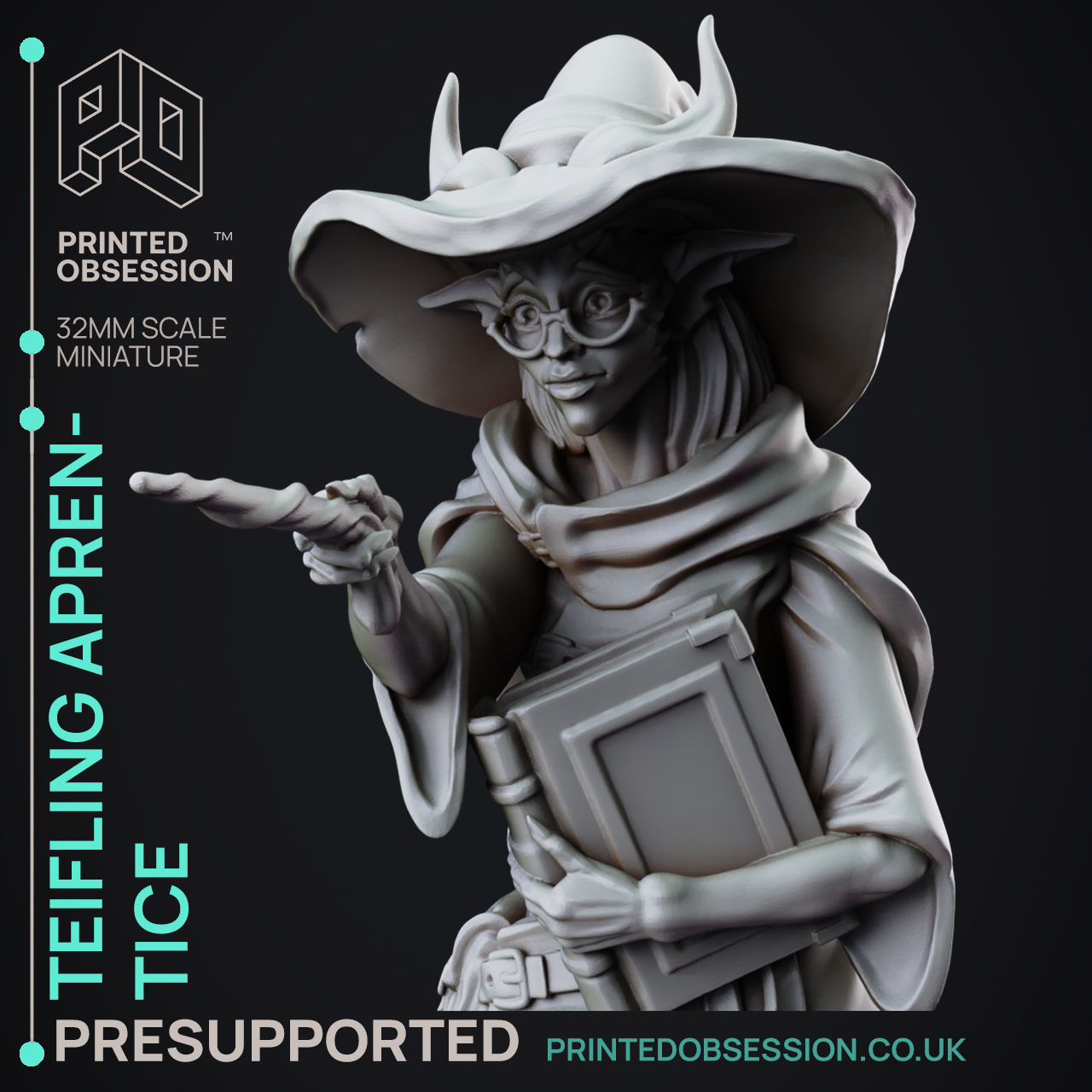 Teifling Apprentice- 3D Printable TTRPG - PRESUPPORTED - 32mm 3D print model_8