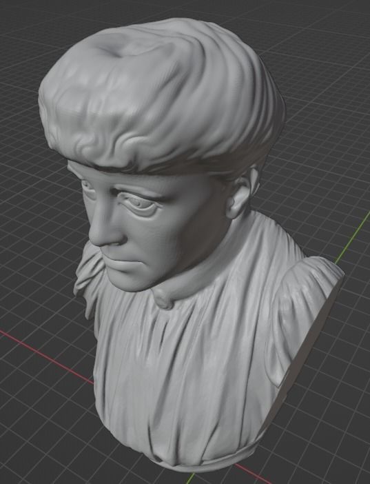 Edith Wharton 3D print model_3