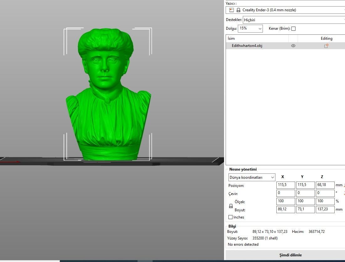Edith Wharton 3D print model_2