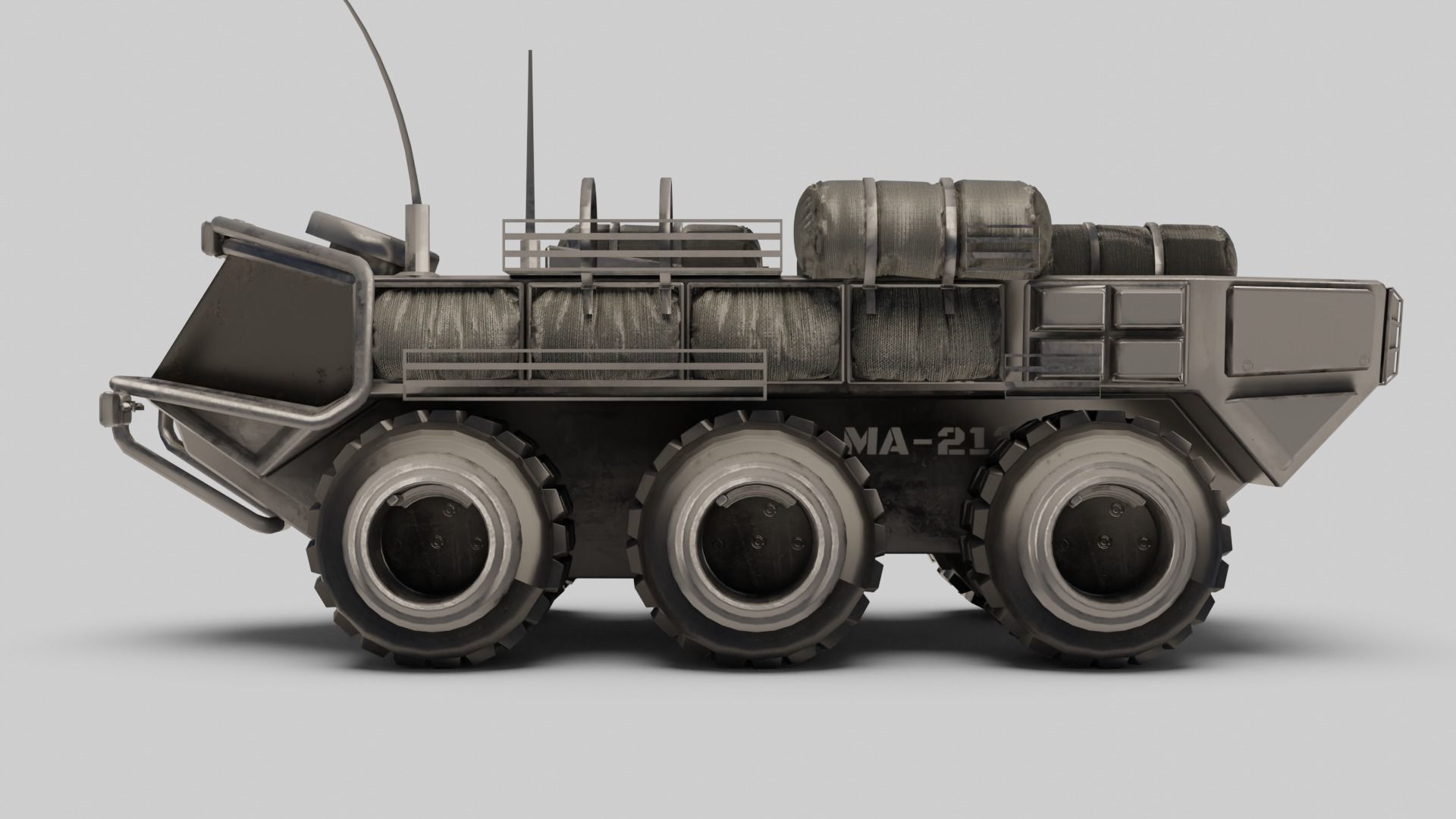 military or Mars Rover with pbr textures Low-poly 3D model_3