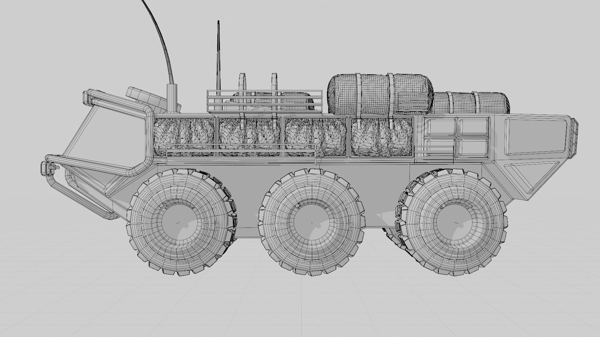 military or Mars Rover with pbr textures Low-poly 3D model_9