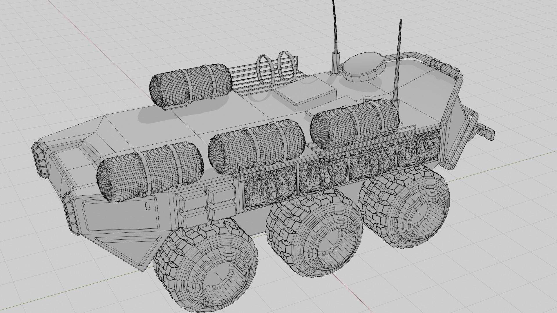 military or Mars Rover with pbr textures Low-poly 3D model_10