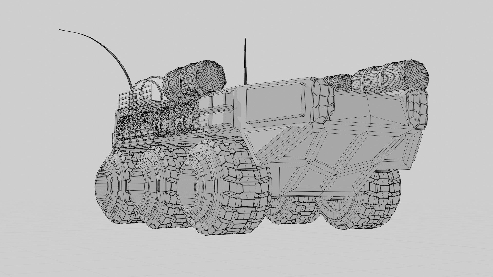 military or Mars Rover with pbr textures Low-poly 3D model_7