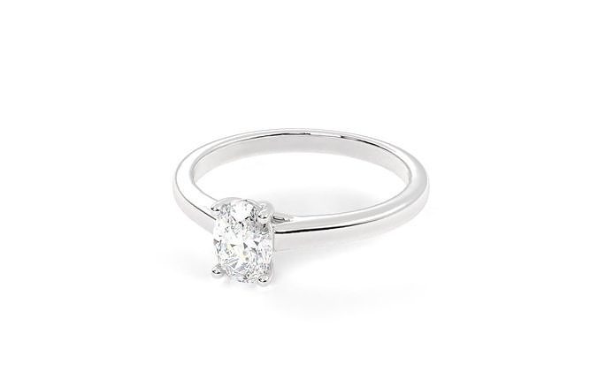 Classic Round Engagement Ring for oval 65 45 3D print model