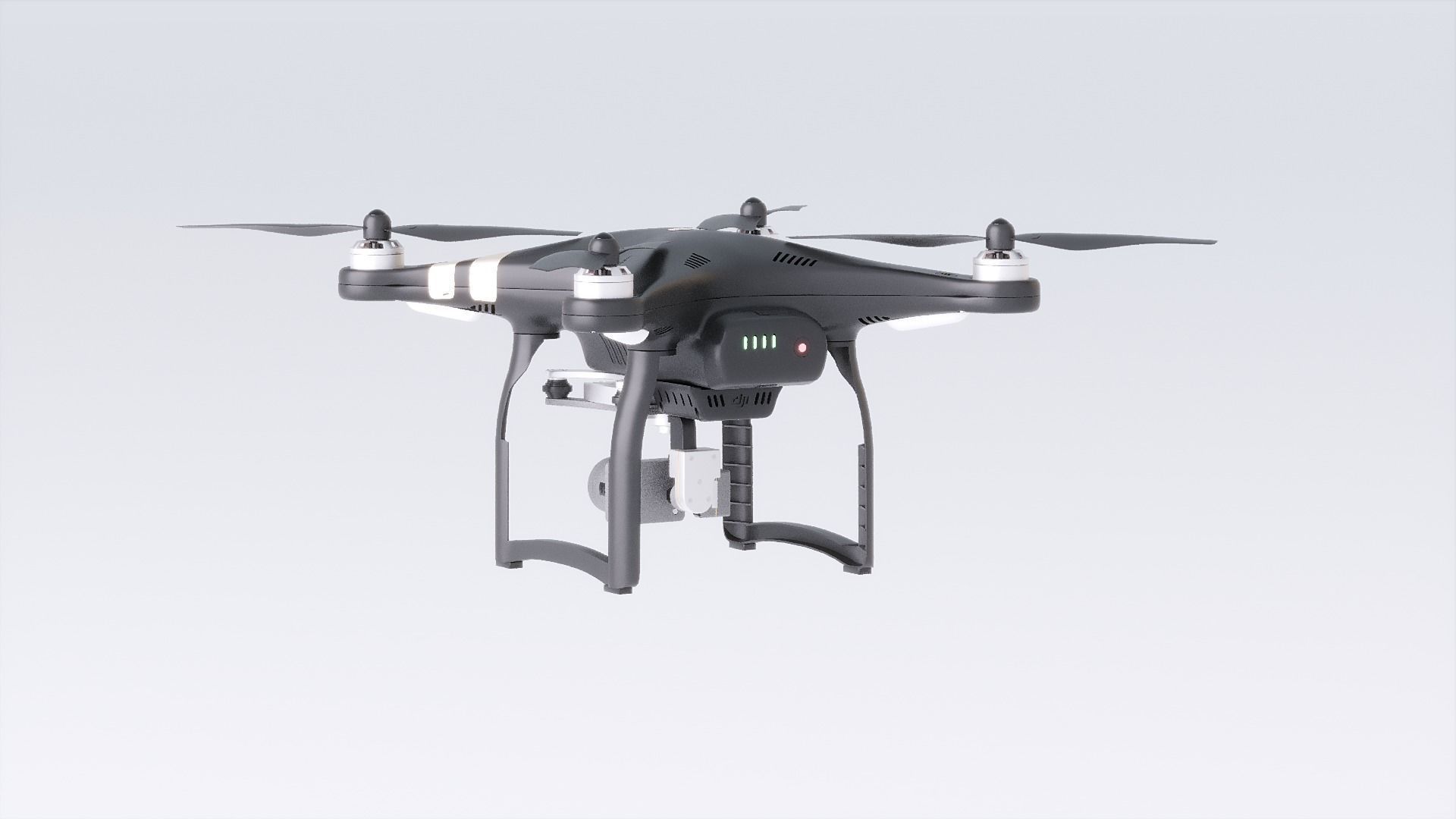 DJI Professional Phantom 3 Quadcopter Drone 3D Model 3D model_37