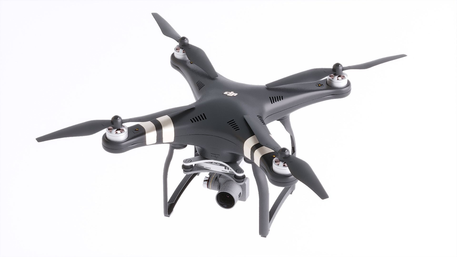 DJI Professional Phantom 3 Quadcopter Drone 3D Model 3D model_21