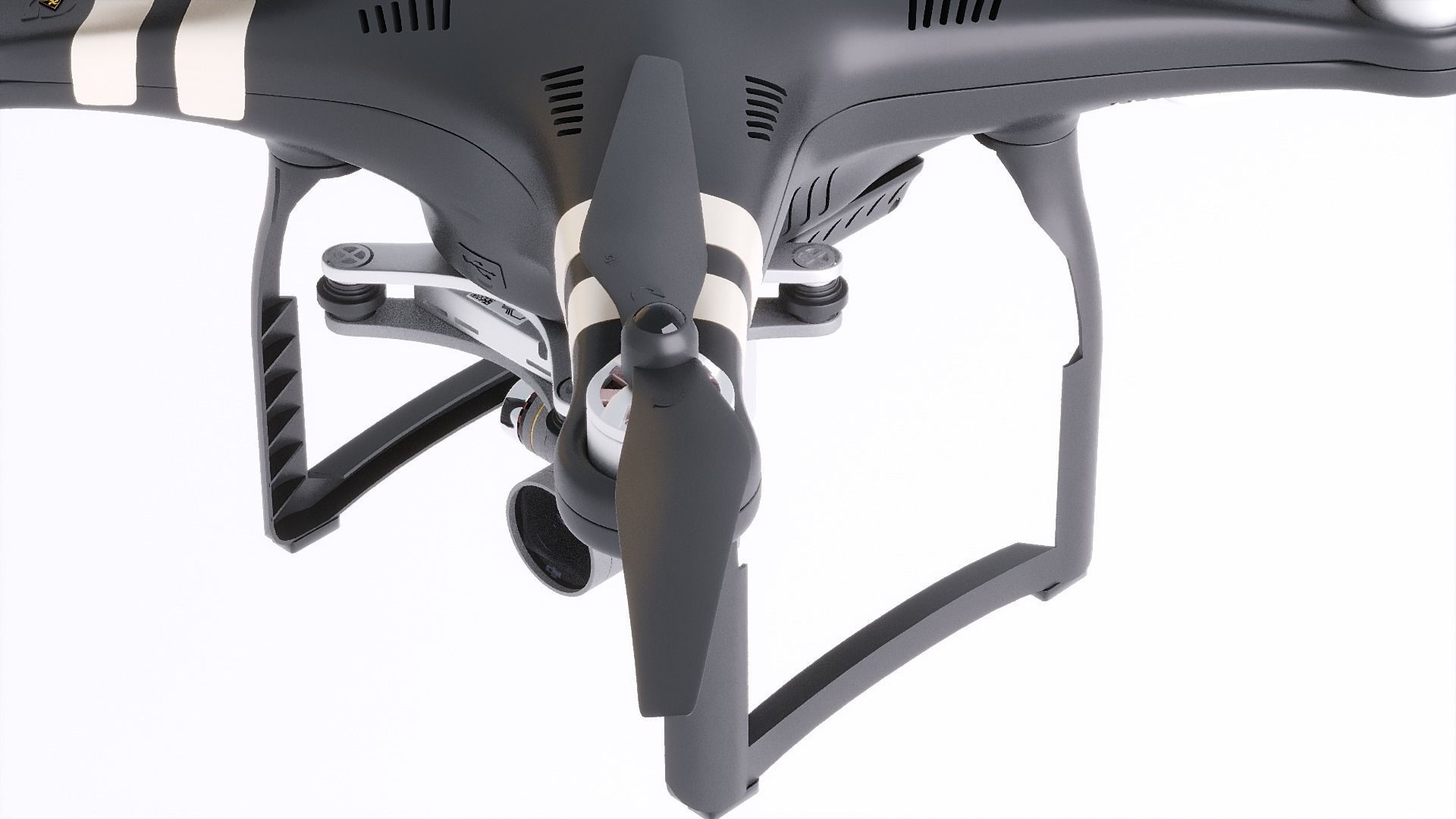 DJI Professional Phantom 3 Quadcopter Drone 3D Model 3D model_25