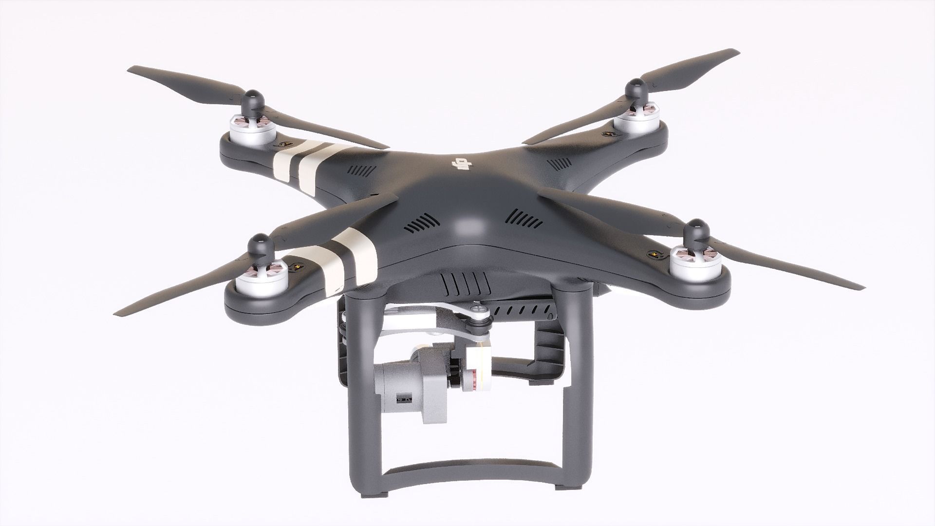DJI Professional Phantom 3 Quadcopter Drone 3D Model 3D model_38