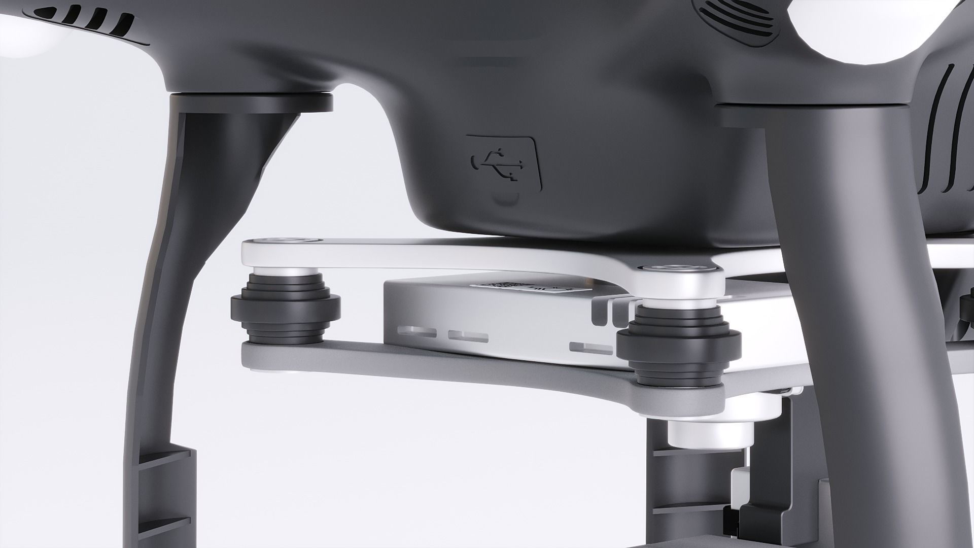 DJI Professional Phantom 3 Quadcopter Drone 3D Model 3D model_35