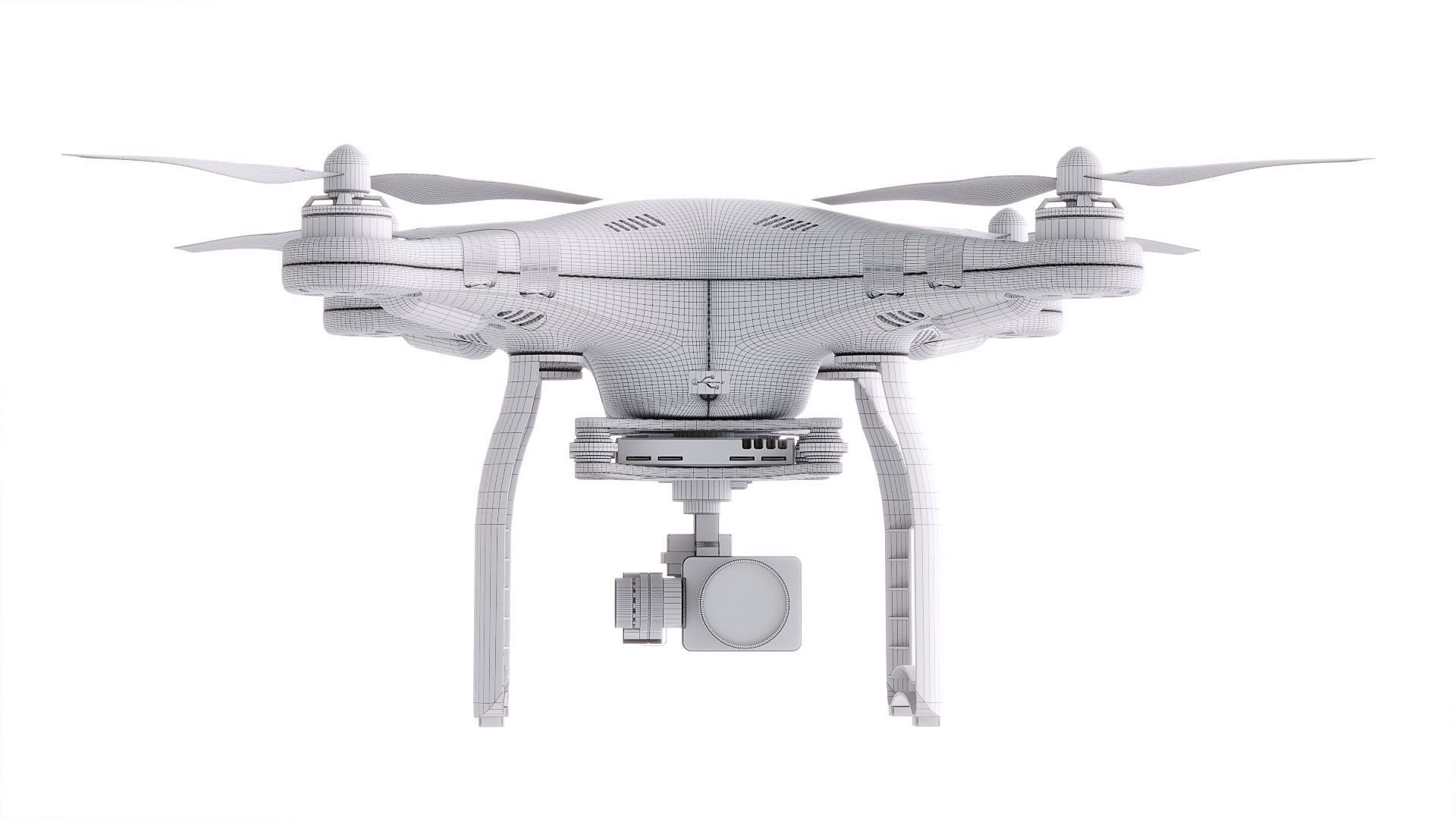 DJI Professional Phantom 3 Quadcopter Drone 3D Model 3D model_5
