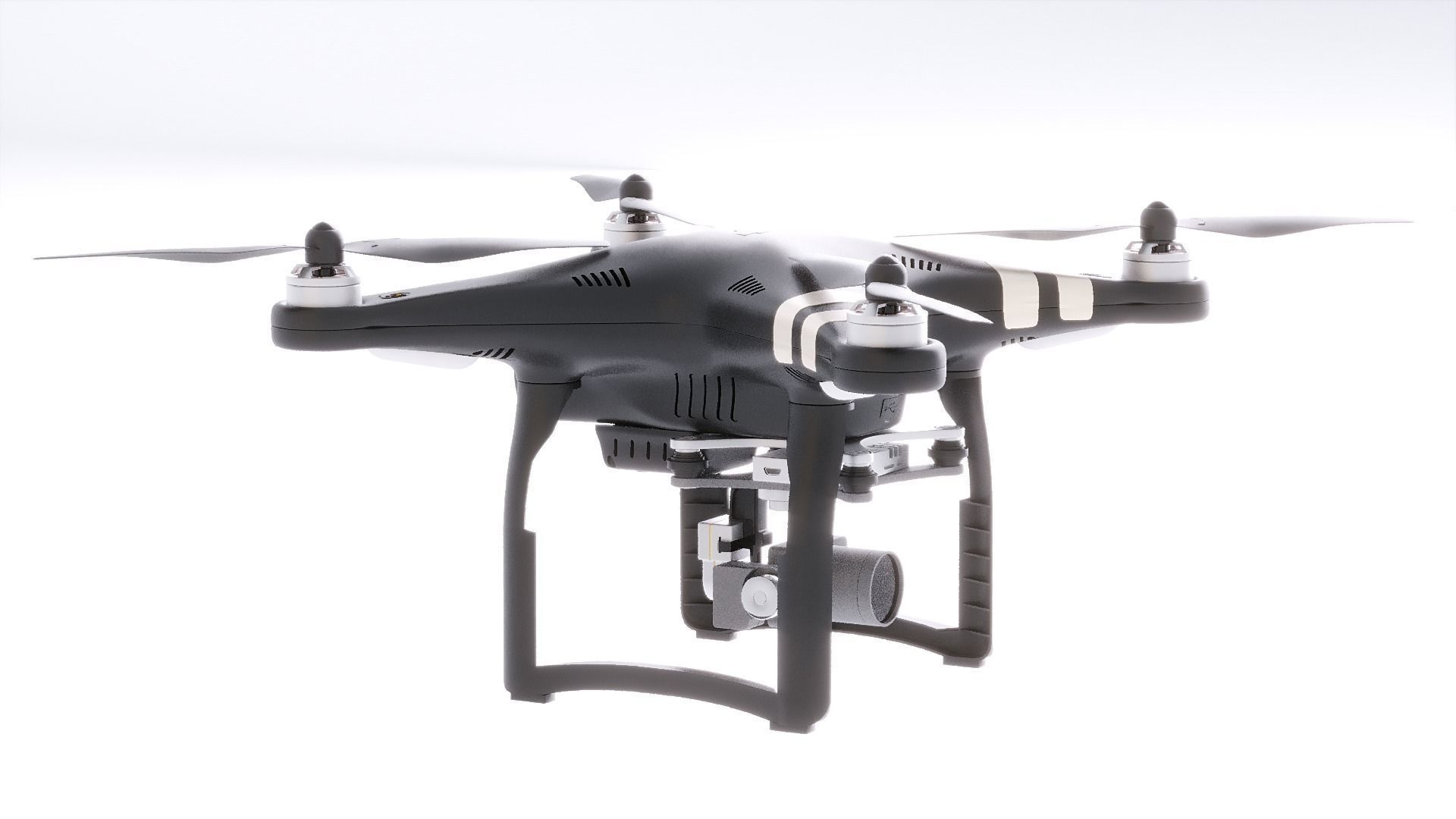 DJI Professional Phantom 3 Quadcopter Drone 3D Model 3D model_4