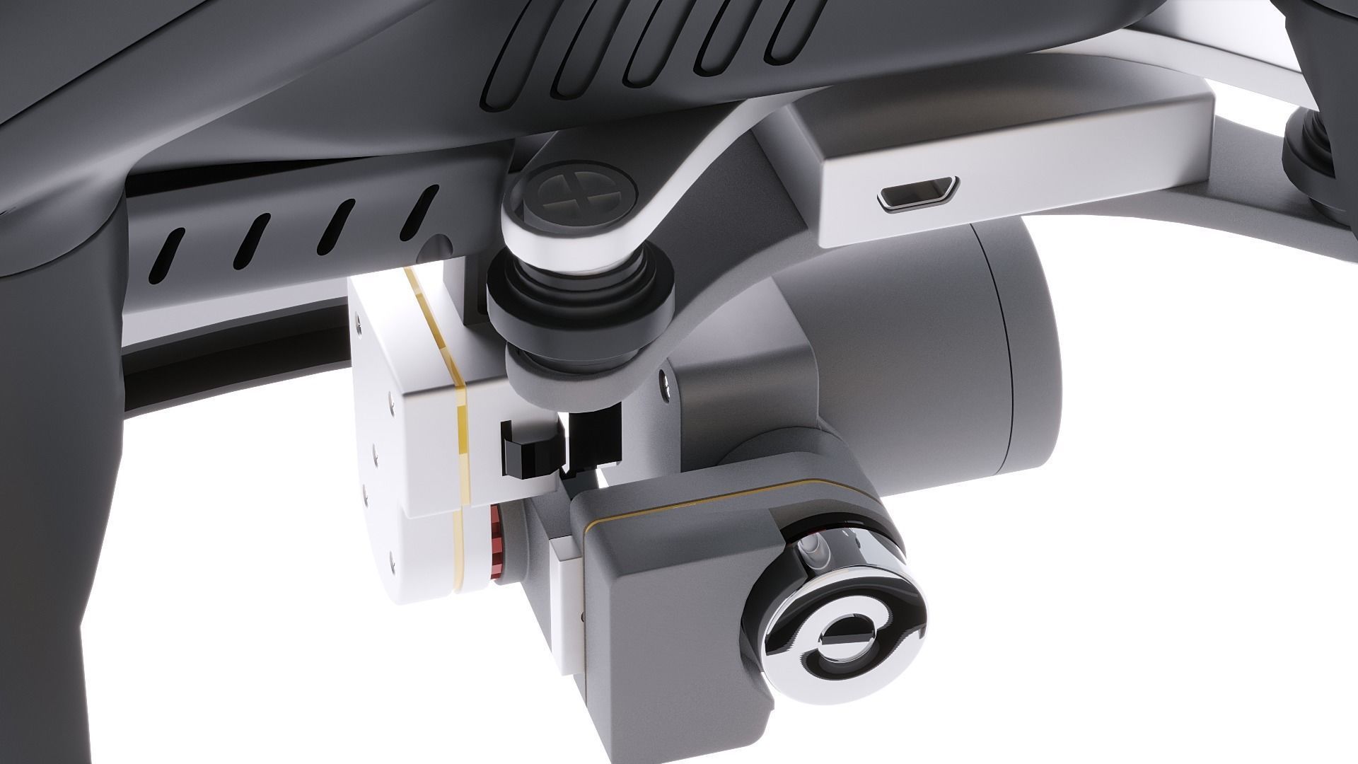 DJI Professional Phantom 3 Quadcopter Drone 3D Model 3D model_17