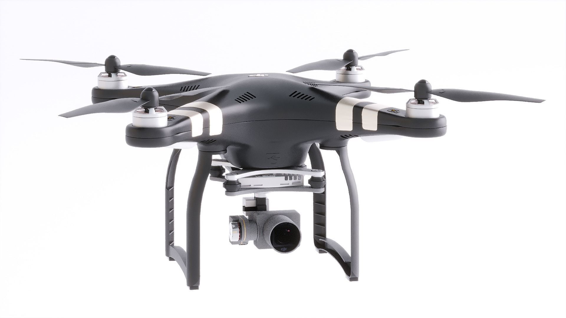 DJI Professional Phantom 3 Quadcopter Drone 3D Model 3D model_8
