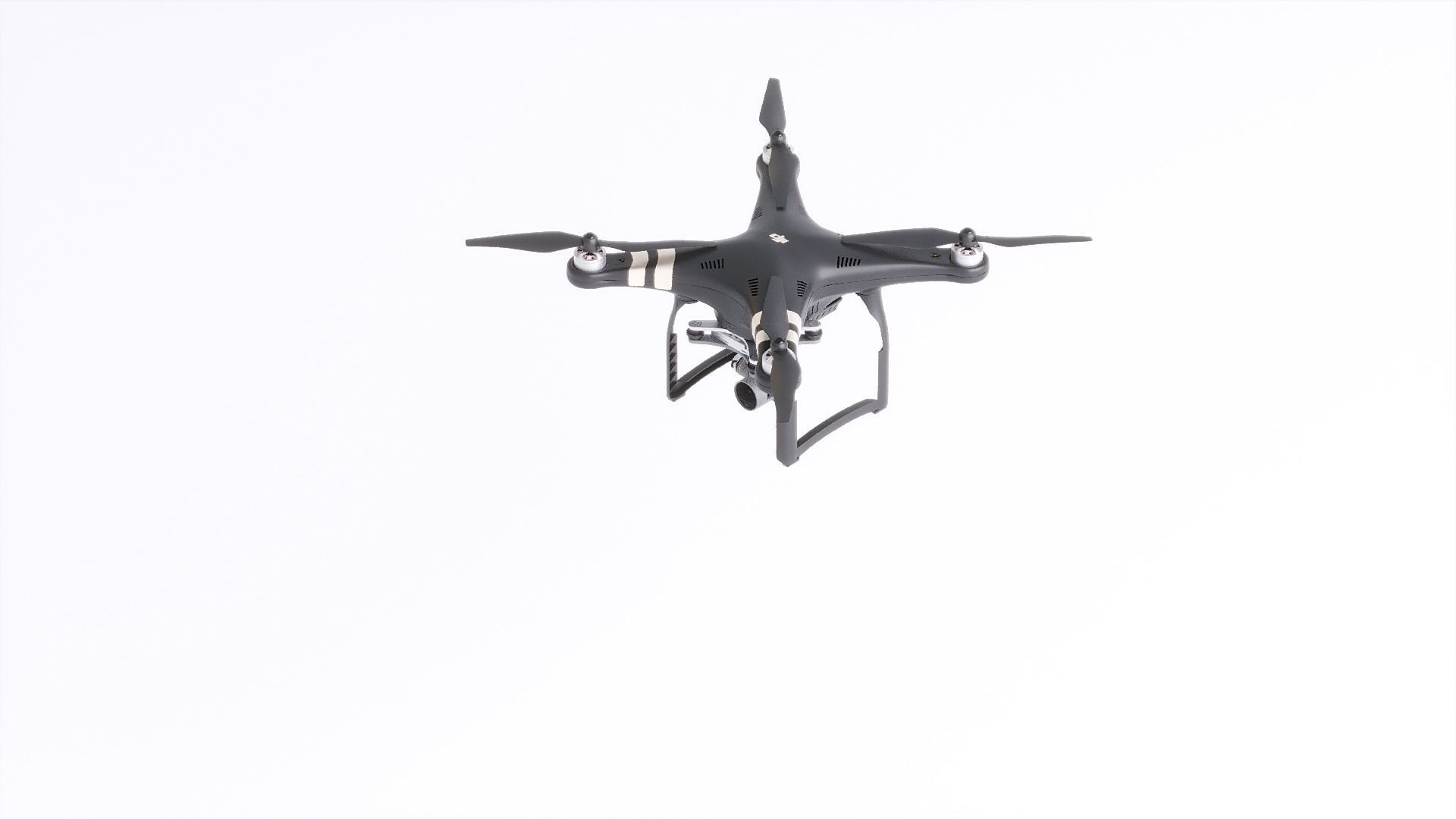 DJI Professional Phantom 3 Quadcopter Drone 3D Model 3D model_13
