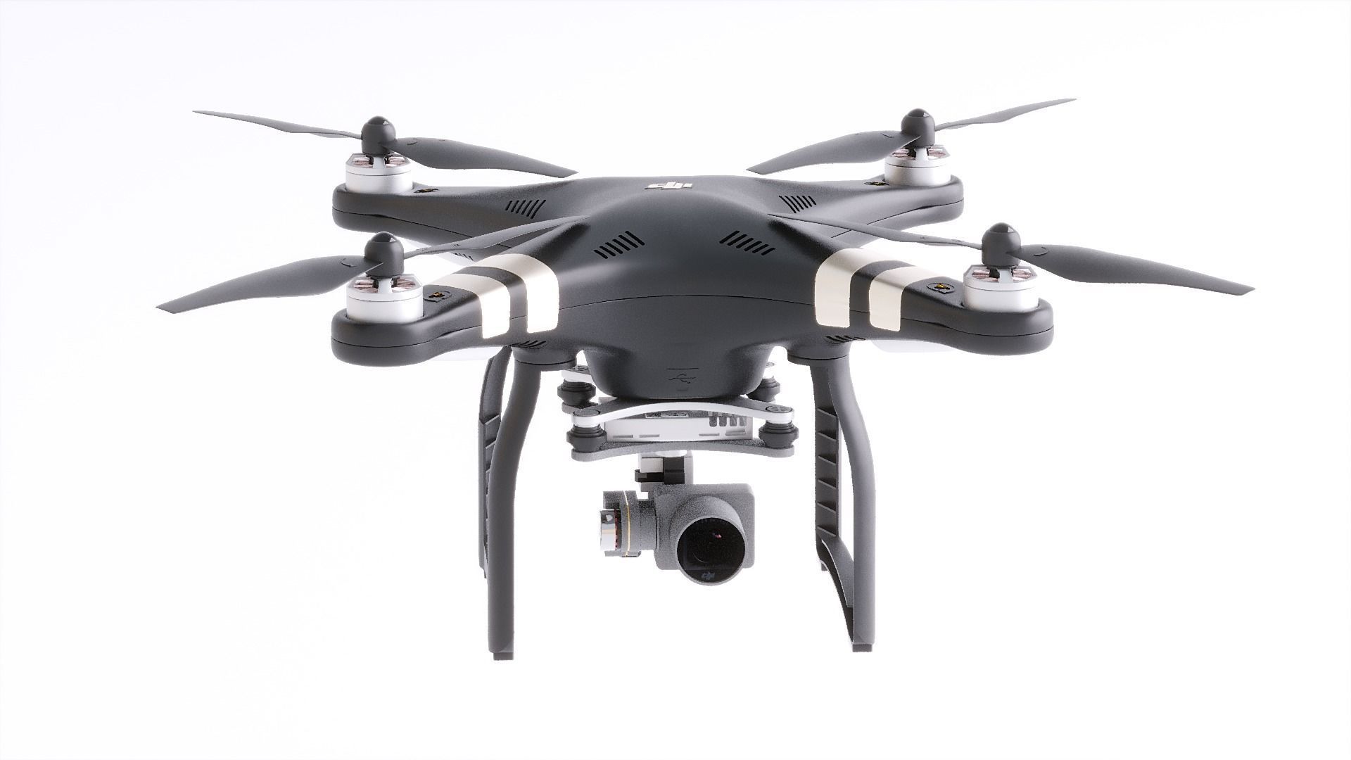 DJI Professional Phantom 3 Quadcopter Drone 3D Model 3D model_14