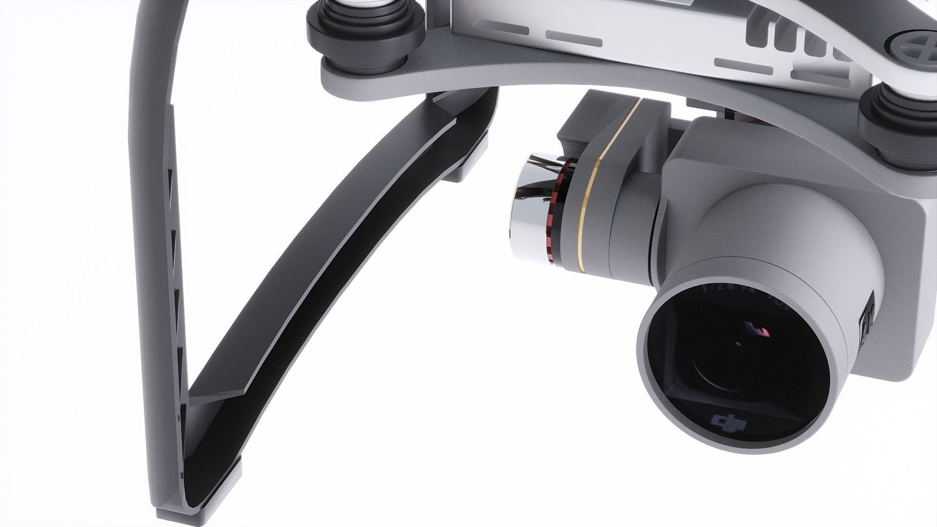 DJI Professional Phantom 3 Quadcopter Drone 3D Model 3D model_36