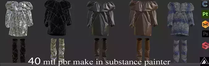 black puffy jacket Low-poly 3D model