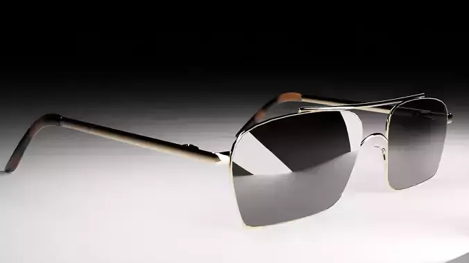 Sun glasses Low-poly 3D model