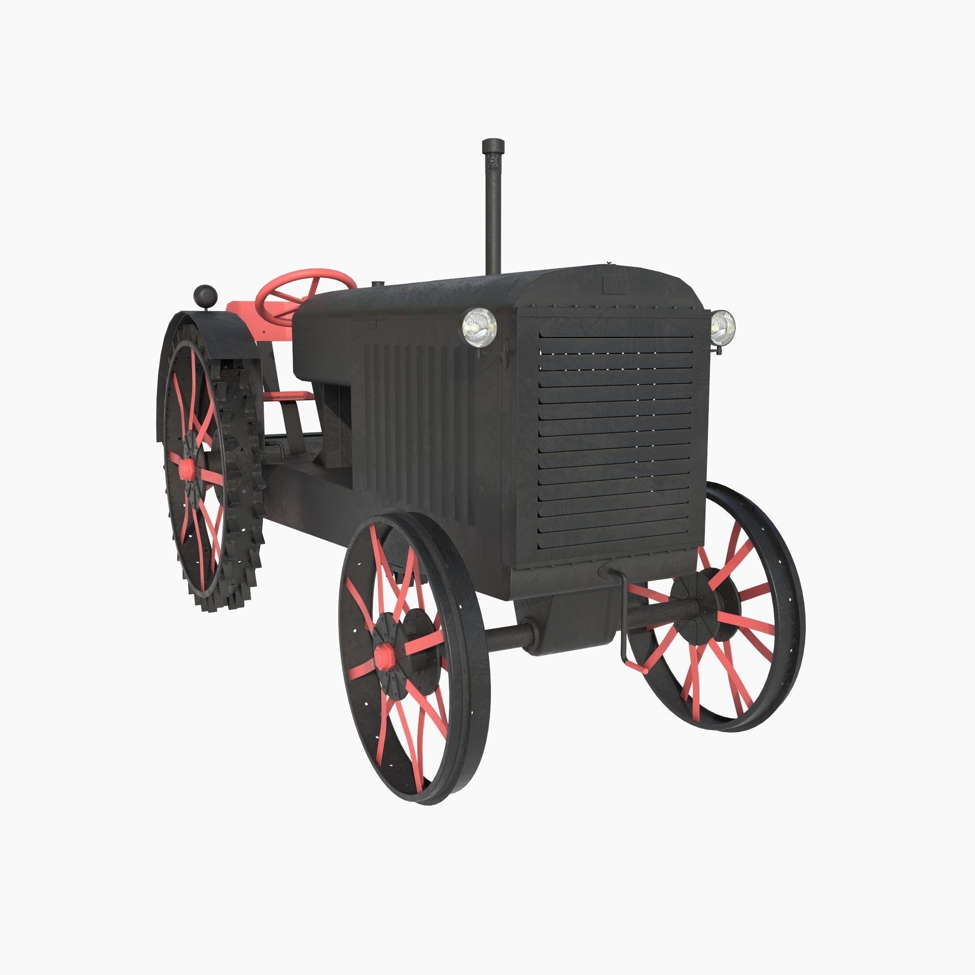 restored tractor from the 30s 3D model_1