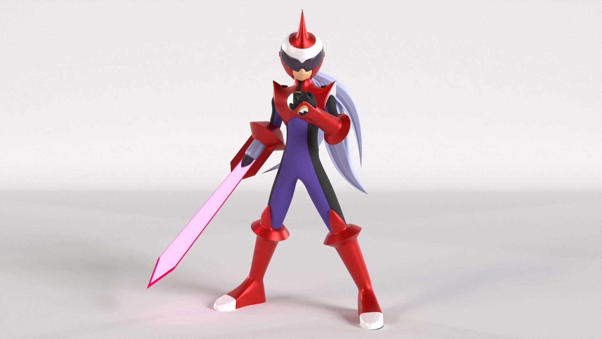 Protoman EXE - Megaman Battle Network 3D model_2