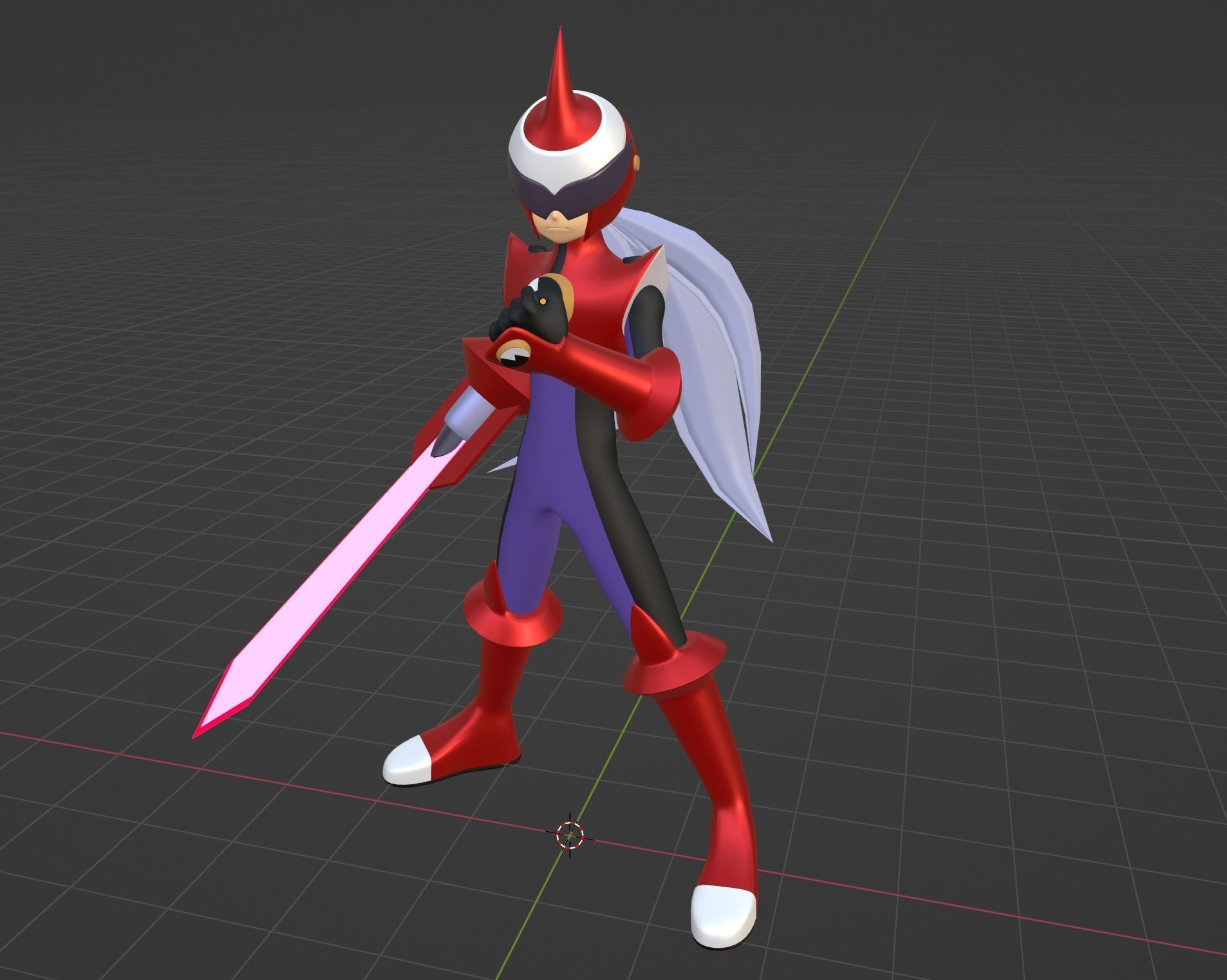 Protoman EXE - Megaman Battle Network 3D model_5
