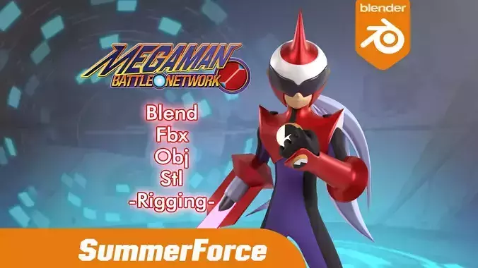 Protoman EXE - Megaman Battle Network 3D model