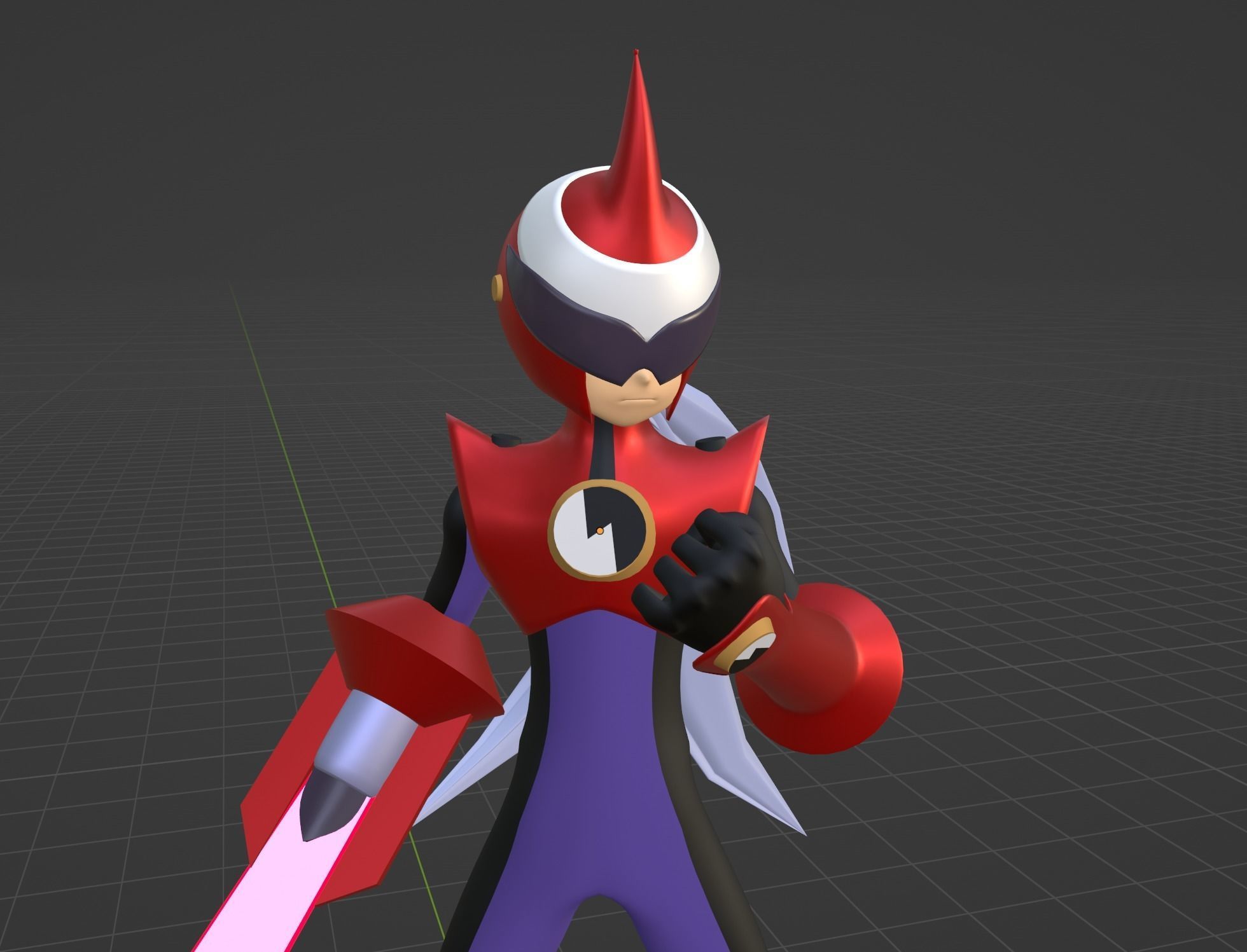 Protoman EXE - Megaman Battle Network 3D model_9